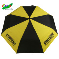 Parapluie en tissu de nylon à 3 plis avec impression de logo personnalisé spécial avec sac fourre-tout